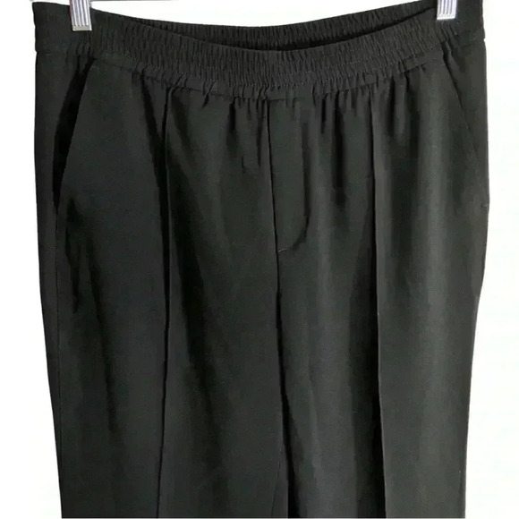 Zara High Waisted Wide Leg Pleated Trouser Pants Slacks Navy - Picture 4 of 8